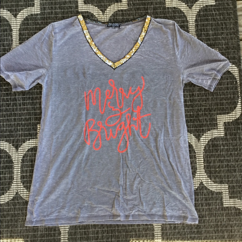 Merry & Bright Christmas / Holiday tee XL/XXL